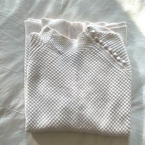 LOFT Mock-neck Sweater - M - Cream